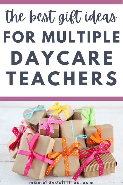 Here are some great ideas for gifts for multiple daycare teachers. If you're trying to find a present for several childcare teachers and staff members, consider some of these creative and easy options. Ece Appreciation Gift Ideas For Staff, Cute Cheap Teacher Gifts, Nursery Thank You Gifts, Daycare Thank You Gift Ideas, Daycare Director Gifts, Daycare Educator Christmas Gifts, Daycare Holiday Gift Ideas, Daycare Xmas Gift Ideas, Cheap Easy Teacher Appreciation Gifts