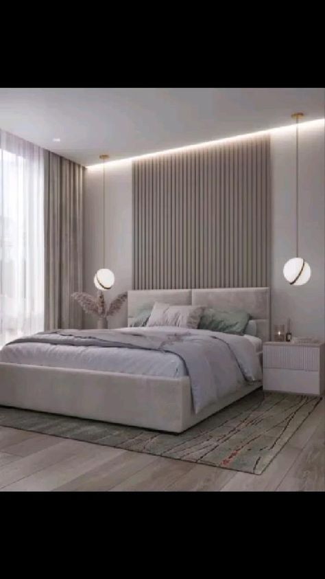 Modern Bedroom Wall Ideas, Main Wall Design, Master Bedrooms Decor Modern Luxury, Bedroom Ideas Contemporary, Bilik Idaman, Bedroom Interior Design Luxury, Modern Luxury Bedroom, تصميم للمنزل العصري, Modern Bedroom Interior