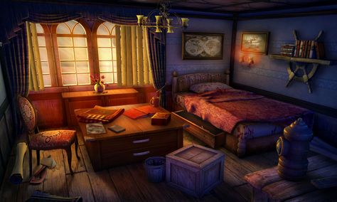 #art #gameart #gaming #gamedev #gamedevelopmentart #game #bedroom #room #masterbedroom #vintage #massive #furniture Hogwarts Dorm Room, Hogwarts Dorm, Fantasy Inn, Pirate Room, Fantasy Bedroom, Bedroom Drawing, Fantasy Rooms, Dorm Art, Interior Design Art