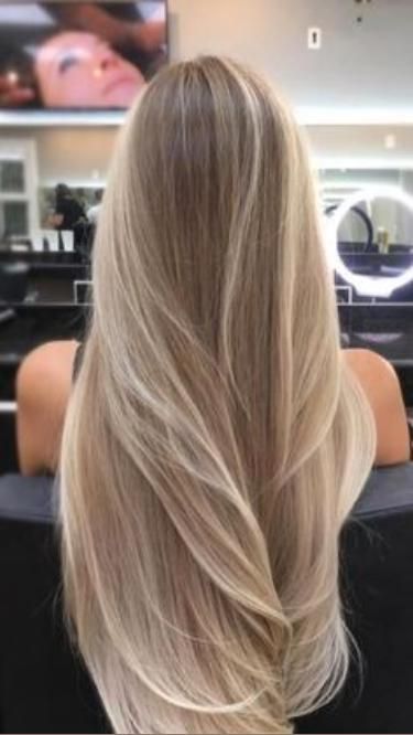 Cute Hair Blonde Highlights, Blended Icy Blonde Hair, Sunny Sandy Blonde Hair, Balayage With Highlights Blonde, Blonde With Dark Roots Straight Hair, Mushroom Brown Hair Blonde Highlights, Hi Lighted Hair, Platinum Blonde Highlights Balayage, Cool Toned Blonde With Shadow Root