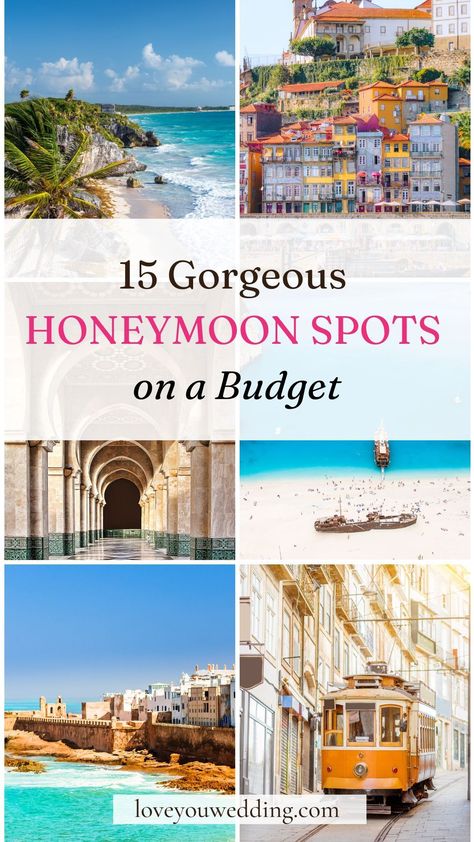 Trips, Honeymoon Destinations Usa, Honeymoon Destinations Affordable, Honeymoon Destinations On A Budget, Best Places To Honeymoon, Europe Honeymoon Destinations, Honeymoon Destination Ideas, Affordable Honeymoon Destinations, Best Honeymoon Spots