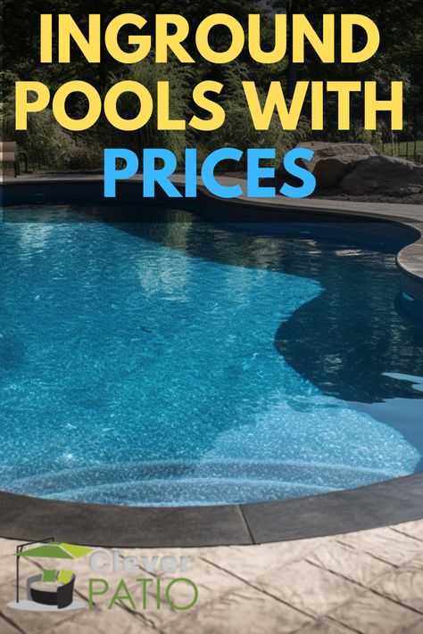 Inground Pools with Prices Inground Pool Ideas Small Backyards, Swimming Pool Ideas Inground, Simple In Ground Pool Ideas, Inground Pool Ideas Backyards Patio, Cheap Pools Inground, Half Inground Pool With Deck, Backyard Pools Ideas Inground Budget, 12x20 Pool Inground, Pool Landscaping Ideas Inground Simple