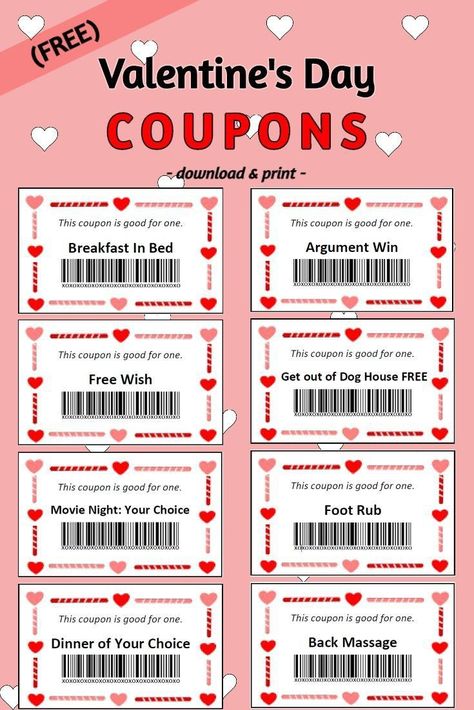 Valentines Day Coupons, Hadiah Valentine, Coupons For Boyfriend, Romantic Date Night Ideas, Kartu Valentine, Birthday Gifts For Boyfriend Diy, Cute Date Ideas, Creative Gifts For Boyfriend