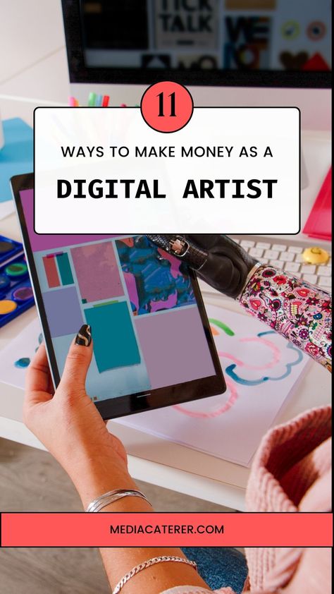In today’s busy world it’s pretty difficult to balance creating/learning digital art consistently and have a full-time job. Also worth mentioning is that many talented artists aren’t even aware of how to monetize digital art. Despite the challenges, there are multiple ways digital artists make money which allows them to achieve their dream career. In this article, I’m going to go over many ways that show you how to sell digital art online and make money. Digital Art Products To Sell, Make Art That Sells, Digital Art That Sells, Digital Art For Sale, Digital Art Business Ideas, Artistic Ideas Projects, How To Make Digital Collage Art, Make Money With Procreate, How To Make Money As An Artist