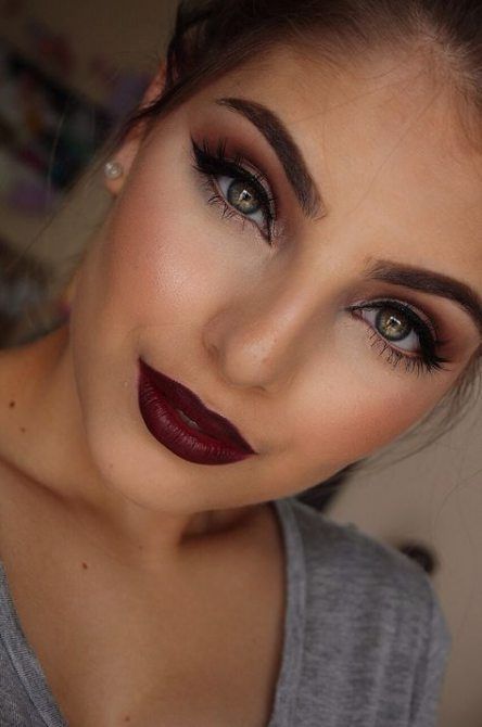 Wedding Nails Burgundy Makeup Looks 23 Trendy Ideas #makeup #weddingmakeup Wedding Hairstyles And Makeup, Burgundy Makeup Look, Burgundy Makeup, Amazing Wedding Makeup, Fall Wedding Makeup, Wedding Makeup For Brown Eyes, Make Up Braut, Fall Makeup Looks, Braut Make-up