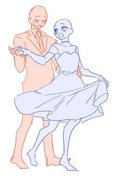 Ball Dancing Poses Drawing, Pose Reference Dancing Couple, How To Draw Two People Dancing, Couples Dancing Drawing Reference, Drawing Poses Couple Dancing, Two Characters Dancing Reference, Couple Drawing Dancing, Prom Drawing Art, Ballroom Dancing Reference Drawing