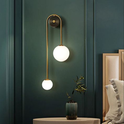 Stair Wall Lights, Sphere Floor Lamp, Wall Hanging Lights, Sconces Bedroom, Brass Wall Lamp, Modern Wall Lamp, Gold Home Decor, Brass Wall Light, Modern Wall Sconces