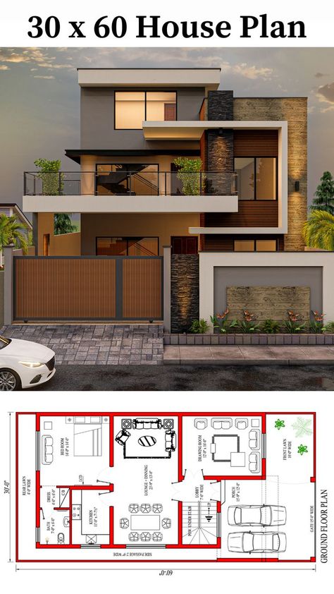 10 Marla House Plan, 30x50 House Plans, Indian House Exterior Design, Small House Design Architecture, 2bhk House Plan, House Front Porch, Indian House Plans, House Roof Design, Small House Front Design