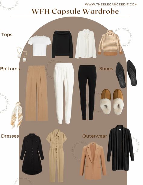 A Work-from-Home Wardrobe Capsule From an Experienced Remote Worker Organisation, Work Autumn Outfits Women, Corporate Office Capsule Wardrobe, Remote Job Outfit, Summer Work Outfits Capsule, Capsule Business Wardrobe, Work Outfit Formulas, Work Capsule 2024, Business Casual Work From Home