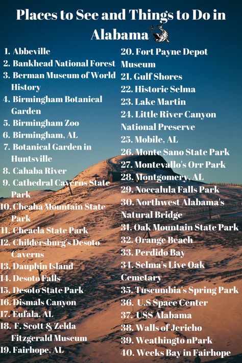 List Of Places To Travel, Alabama Hiking, Things To Do In Alabama, Alabama Vacation, Alabama Travel, Road Trip Places, Gulf Shores Alabama, Fun Travel, Natural Bridge