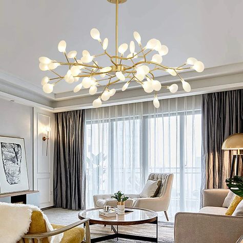 Chandelier in living room