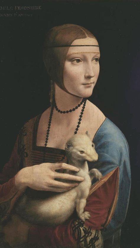 Leonardo Paintings, Lady With An Ermine, Famous Art Paintings, Famous Artworks, Istoria Artei, Art Classique, Art Ancien, Famous Artwork, Famous Art