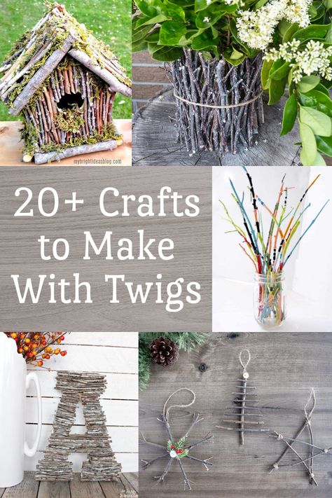 Tre Kunst, Beginners Garden, Hippie Crafts, Twig Crafts, Diy Nature, Twig Art, Nature Projects, Deco Nature, Outdoor Crafts