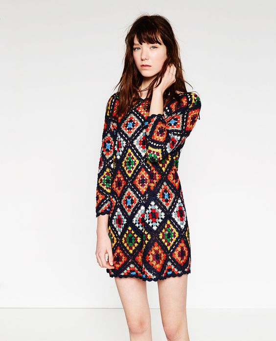 ZARA Mini Crochet Dress
