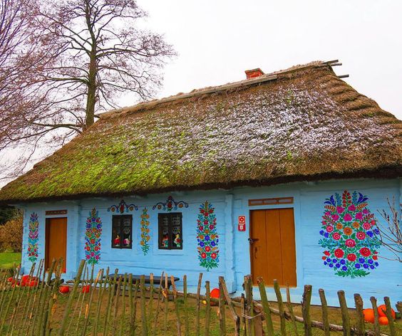 Little Polish Village Where Everything Is Covered In Colorful Flower Paintings