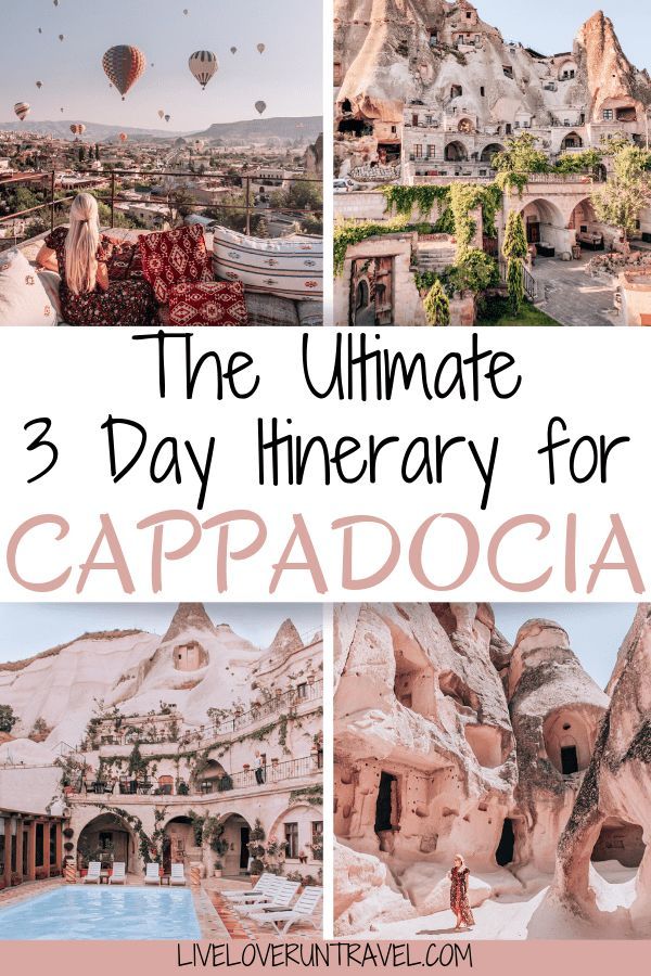the ultimate 3 day itinerary for cappadocia in italy with text overlay