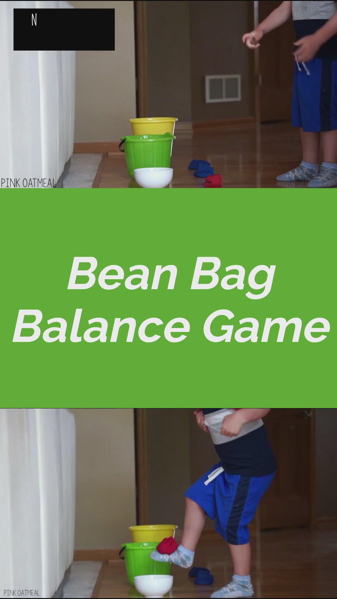 This may contain: the bean bag balance game is great for kids