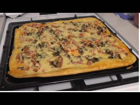 Видео рецепт Пицца на дрожжевом тесте