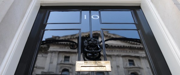 The front door of Number 10 Downing Street.