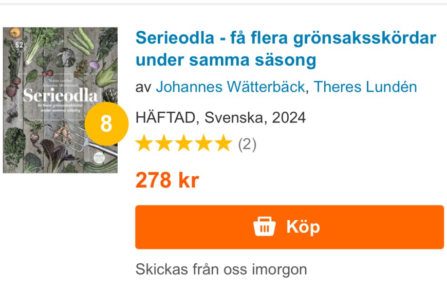 Serieodla = flera skördar under samma säsong