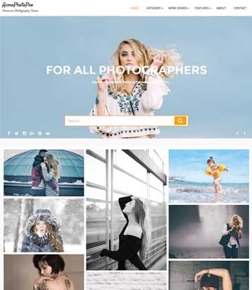 AcmePhotoPro - Masonry Based Premium Photography Theme