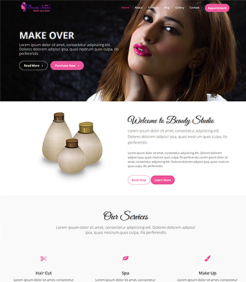 Beauty Studio Pro - Premium Beauty, Spa and Saloon WordPress Theme