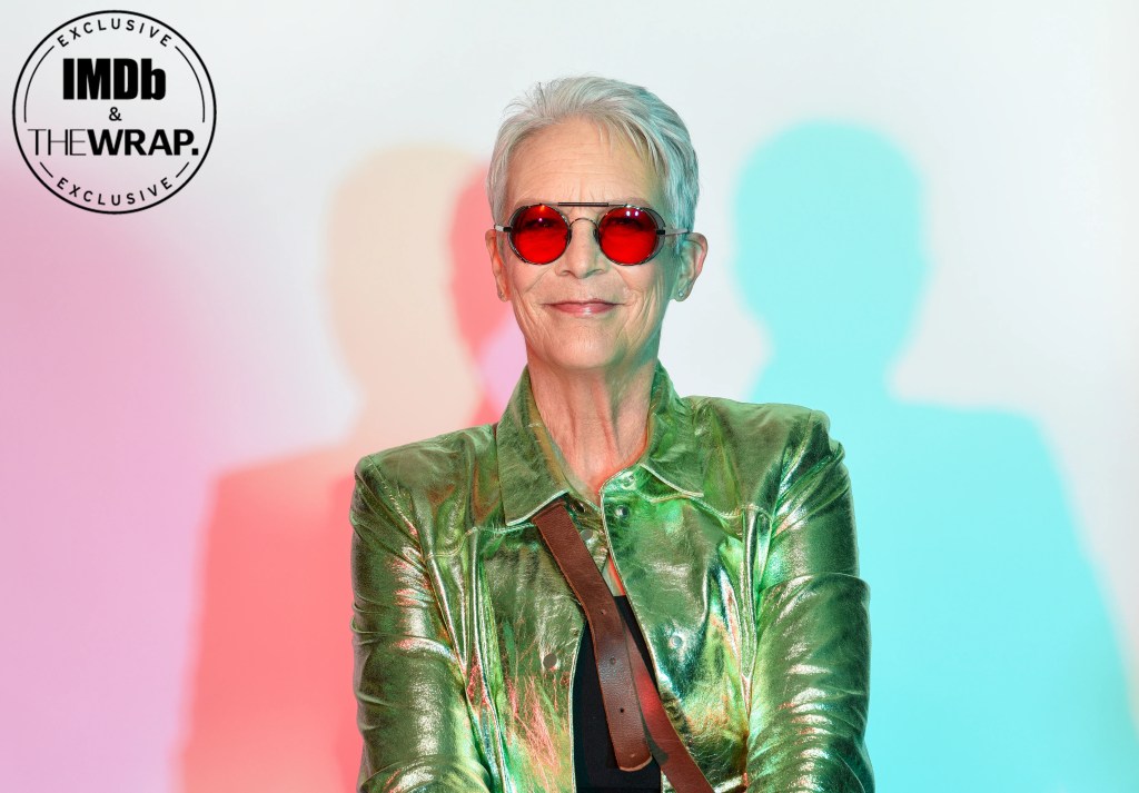 Jamie Lee Curtis poses in the IMDboat Exclusive Portrait Studio at San Diego Comic-Con 2024 at The IMDb Yacht on July 26, 2024 in San Diego, California.