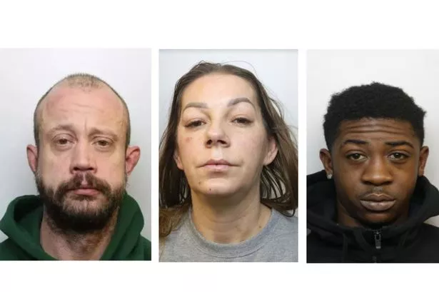 A photo of jailed David-Flowers, Sonja-Blenkiron and Ronaldo Griffiths