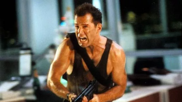 Bruce Willis stars as no-nonsense New York cop John McClane