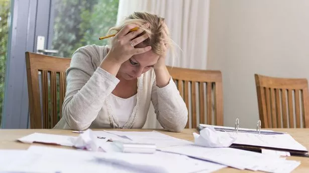 Woman worried about financial problems
