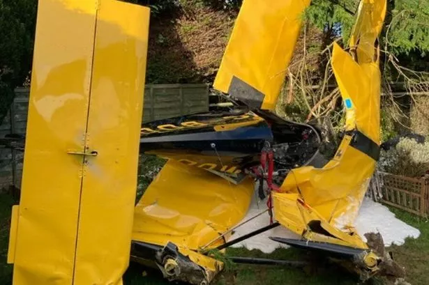 Plane that crash landed into a garden on Anglesey