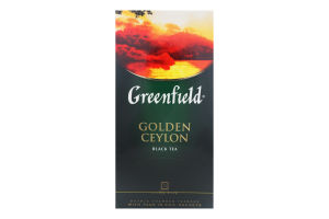 Чай чорний байховий дрібний Golden Ceylon Greenfield к/у 25х2г