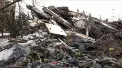 Новые кадры с дрона руин здания ПТУ в Макеевке