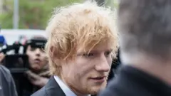 Ed Sheeran arrives in court on Thursday