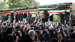 Церемония прощания с погибшим президентом Ирана в Тебризе 21 мая 2024 года