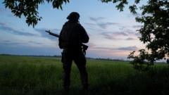 Украинский солдат под Волчанском