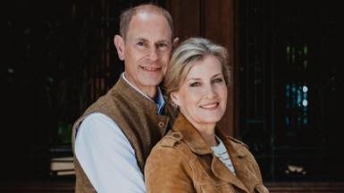 The Duke of Duchess of Edinburgh pictured together in a portrait to mark their silver wedding anniversary