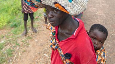 Displaced person in Mozambique