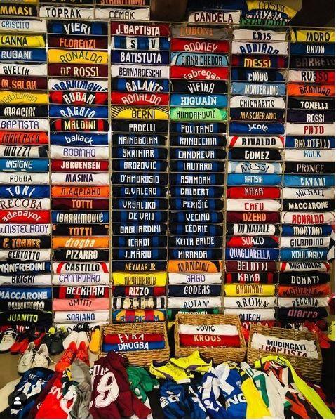 Luciano Spalletti's impressively organised football shirt collection