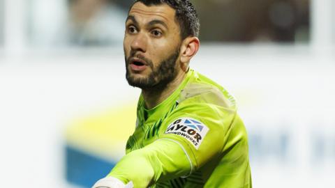 Dunfermline Athletic goalkeeper Deniz Mehmet