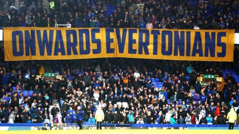 Everton supporters at Goodison Park