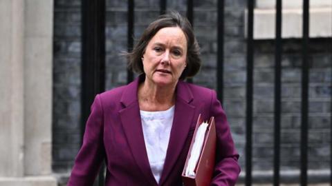 Jo Stevens Welsh Secretary leaving Downing Street