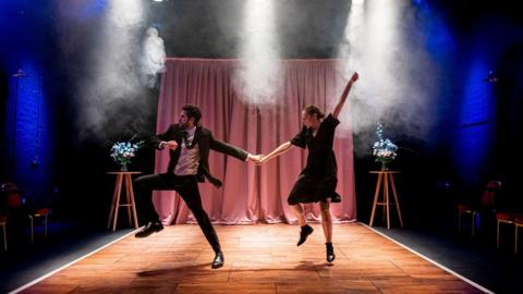 A made dancer and female dancer perform in Totentanz by Shotput