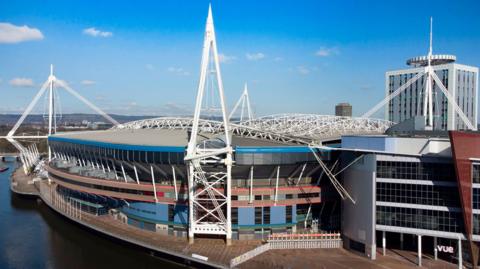 Principality Stadium in Cardiff, Wales.