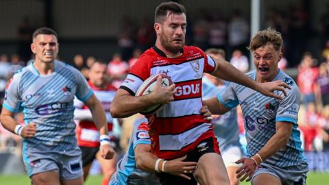 Gloucester in action against Coventry in their Premiership Cup game