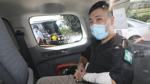 Tong Ying-kit 23-year-old man appears at West Kowloon Court on 06 July, 2020.