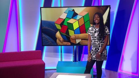 Shanequa on the Newsround set