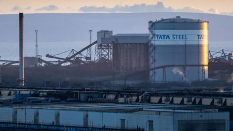 Tata steelworks in Port Talbot