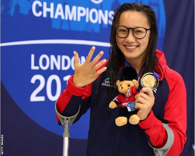 Para-swimmer Alice Tai at the 2019 World Championships