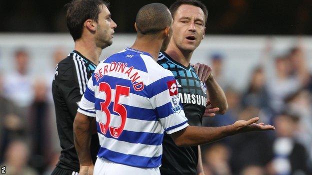 Anton Ferdinand (centre) and John Terry (right)